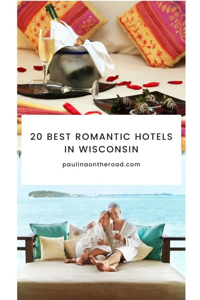 Wisconsin is the perfect destination for a romantic getaway in the USA. This guide includes all the best hotels in Wisconsin for couples, covering the whole state. Whether you are looking for a romantic getaway outdoors, or a relaxing spa weekend with your partner, one of these amazing romantic hotels in Wisconsin will suit your needs. #Wisconsin #RomanticGetaway #RomanticTrip #CouplesVacation #USATravel #WisconsinResorts #WisconsinGetaway #WisconsinForCouples #CouplesGetaway #TripForTwo