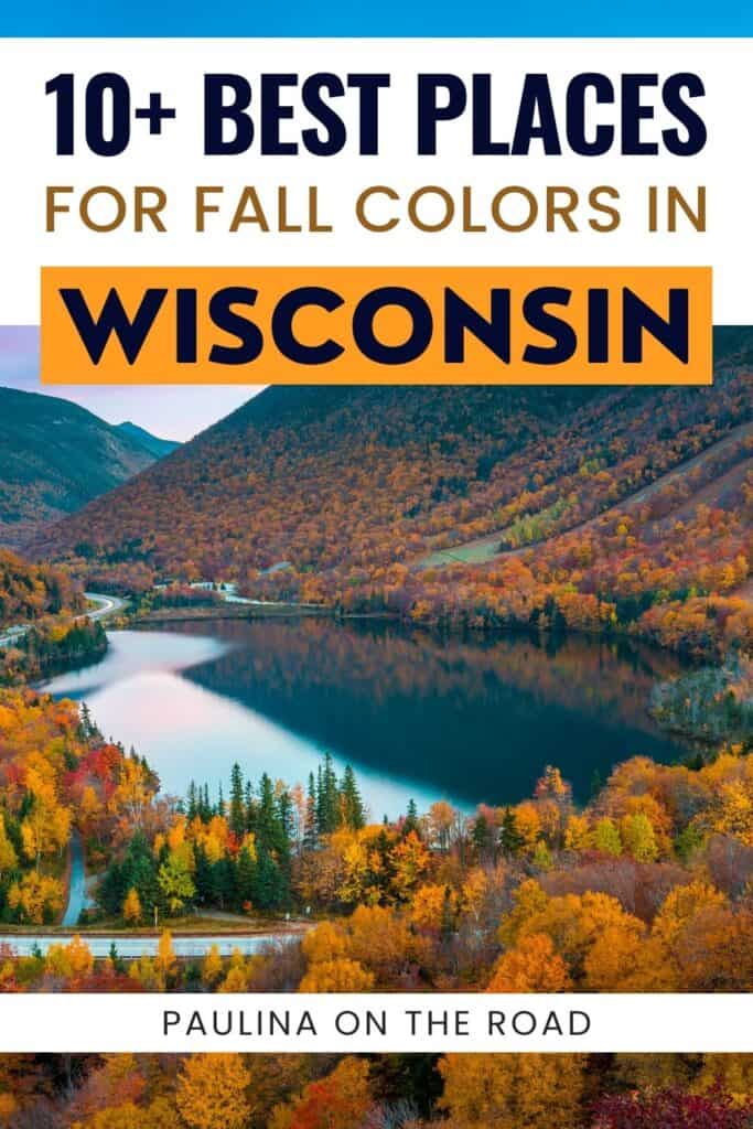 view in wisconsin in fall with a river