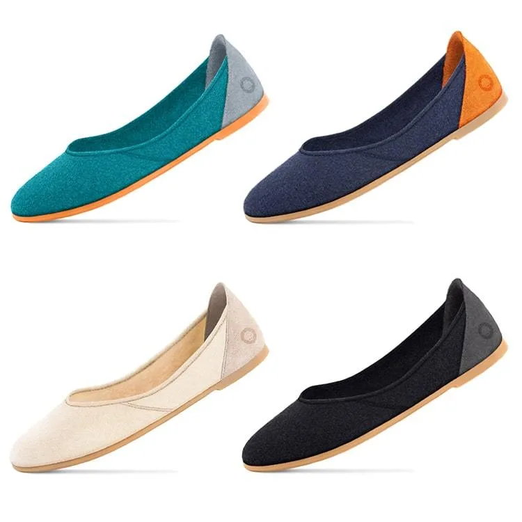 BAABUK Wool Flats - 15 Best Sustainable Shoe Brands