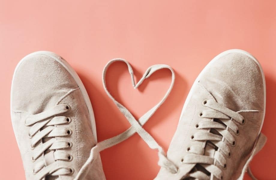 Best Sustainable Shoe Brands, shoes with laces that form a heart