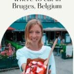 Are you wondering where to eat in Bruges, Belgium? Have a look at this quirky selection of the 25 best restaurants in Bruges. Bruges is more than fries, chocolate, beer and mussels. Indeed there are plenty of wine bars in Bruges or cool coffee shops that are awaiting you. This is the ultimate food guide for Bruges which includes beer in Bruges or chocolate in Bruges too. Of course the best waffles in Bruges are covered too. And the best Bruges streeet food! #bruges #brugesfood #brugesrestaurants