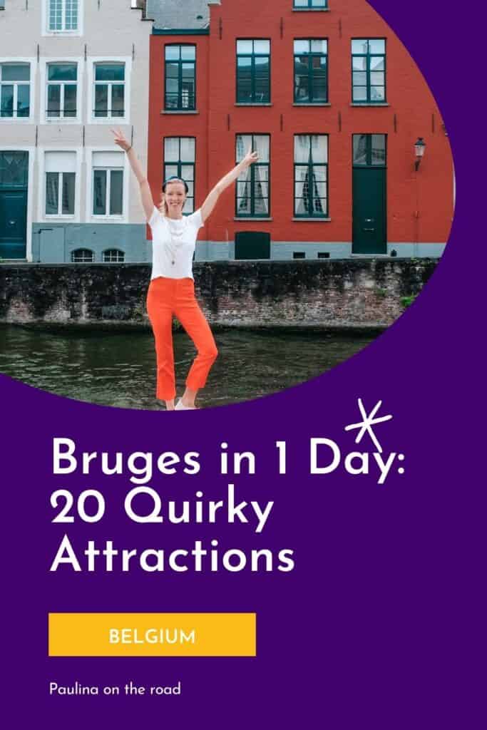 Do you have 1 day in Bruges? Read this quirky guide with the best things to do in Bruges in 1 day. From local shops in Bruges with artisan and handmade crafts, sampling the best beers in Bruges or doing a canal cruise. This Bruges itinerary is a great mix between the must-sees in Bruges, Belgium and some less-known attractions of Bruges. If you're wondering what to do in Bruges, this Bruges travel guide also provides you some great Bruges Belgium photography spots. #bruges #belgium #quirky