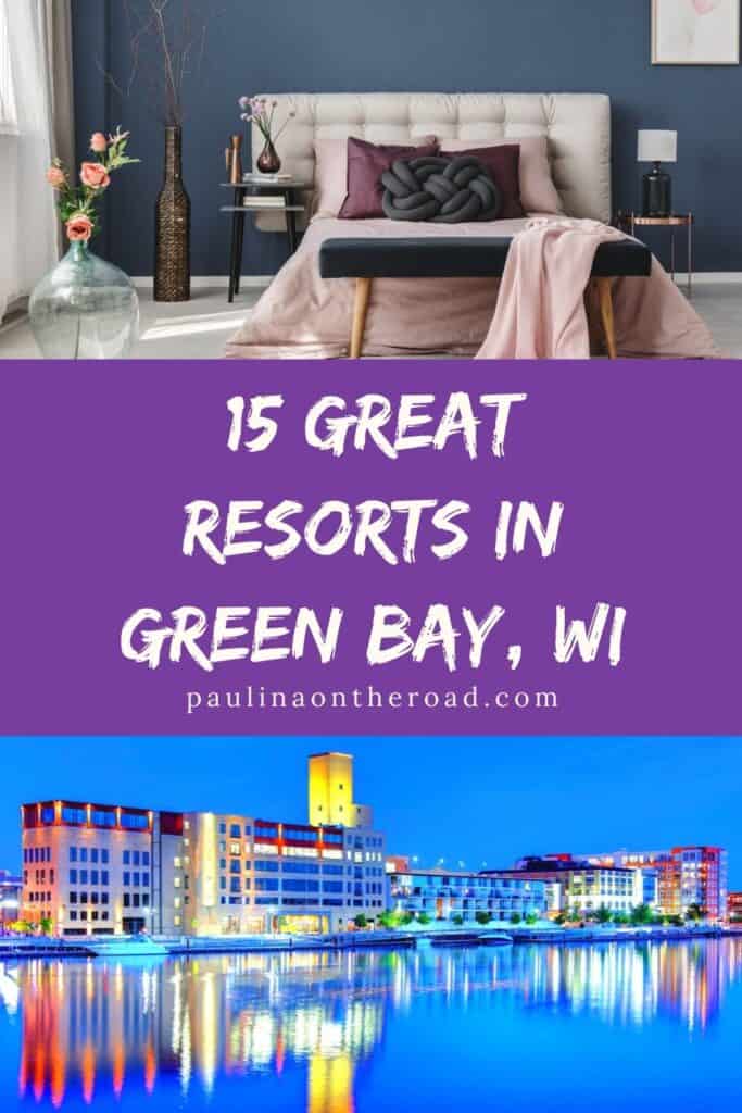 Heading to Green Bay, Wisconsin? This Green Bay accommodation guide will help you decide the best place to stay depending on budget or type of vacation. Here are all the best hotels and resorts in Green Bay for any occasion. Includes luxury, family-friendly, and pet-friendly options, as well as Green Bay hotels with waterparks and a view! #GreenBay #Wisconsin #GreenBayAccommodation #GreenBayResorts #USA #VisitWisconsin #RomanticGetaway #FamilyVacation #LuxuryHotels #GreenBayWisconsin
