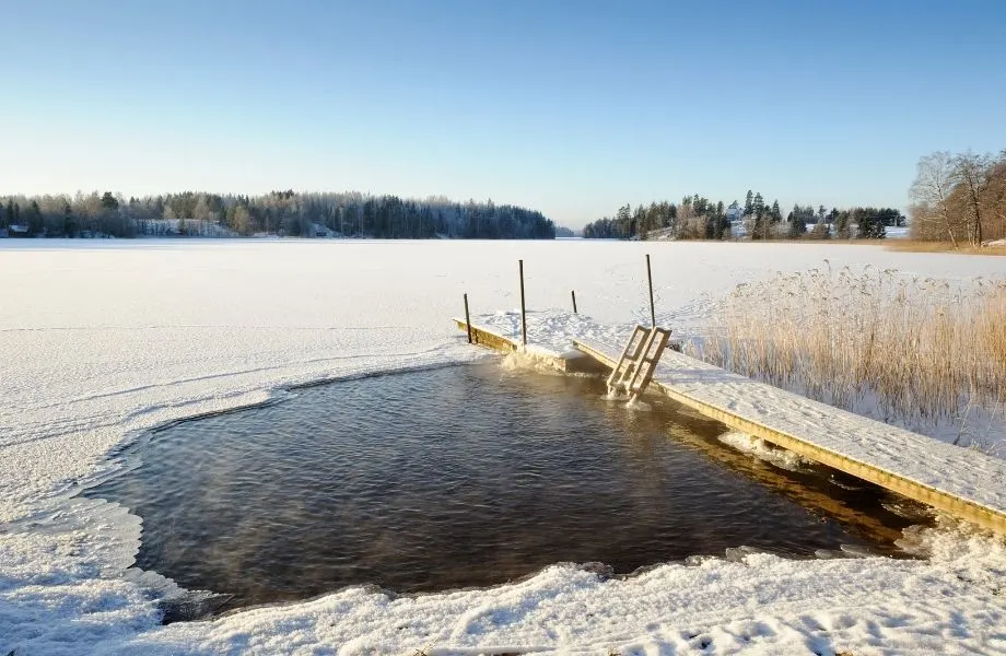 best winter activities Door County offers, pool for ice swimming