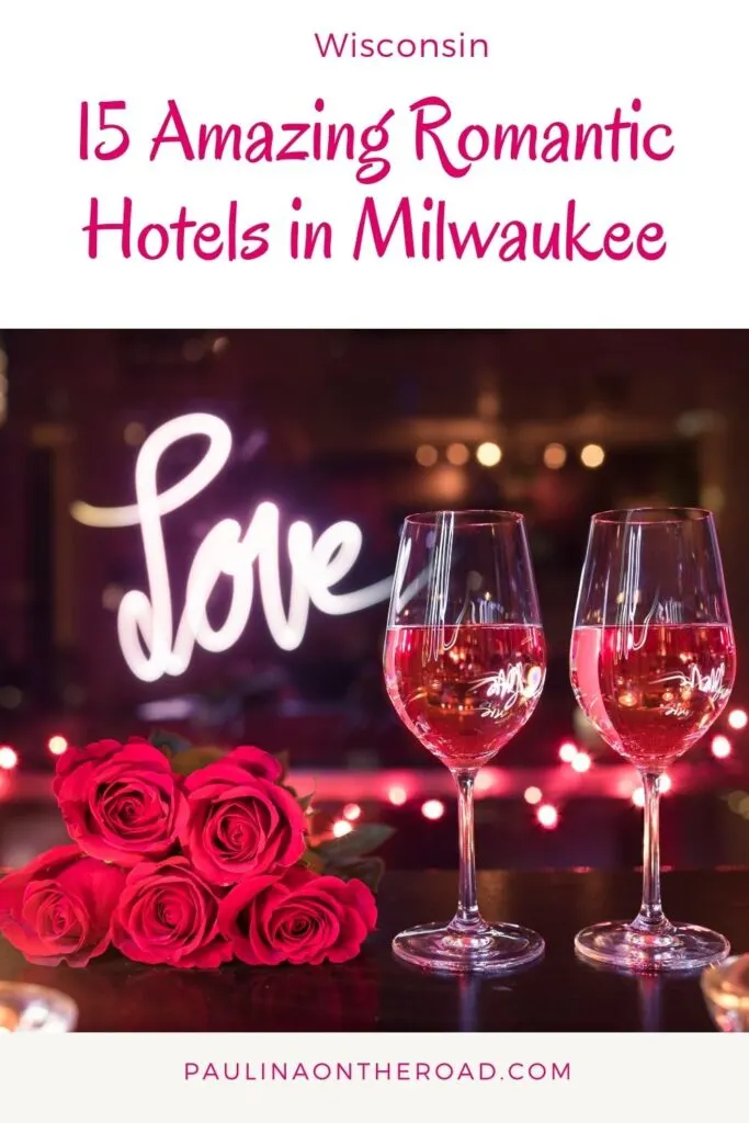 Milwaukee is perfect for a romantic city break any time of the year. There are lots of fun activities for couples and romantic places in Milwaukee. There are also lots of amazing romantic hotels in Milwaukee to make your stay extra special. From spa packages to rooftop bars, this guide will help you pick the best romantic Milwaukee hotel for you and your partner. #Milwaukee #Wisconsin #RomanticGetaway #RomanticBreak #Hotels #CouplesTrip #RomanticHotels #Romance #RomanticMilwaukee #Couples