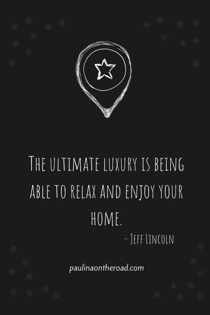homestay quotes: The ultimate luxury is being able to relax and enjoy your home, Jeff Lincoln, graphic of location pin