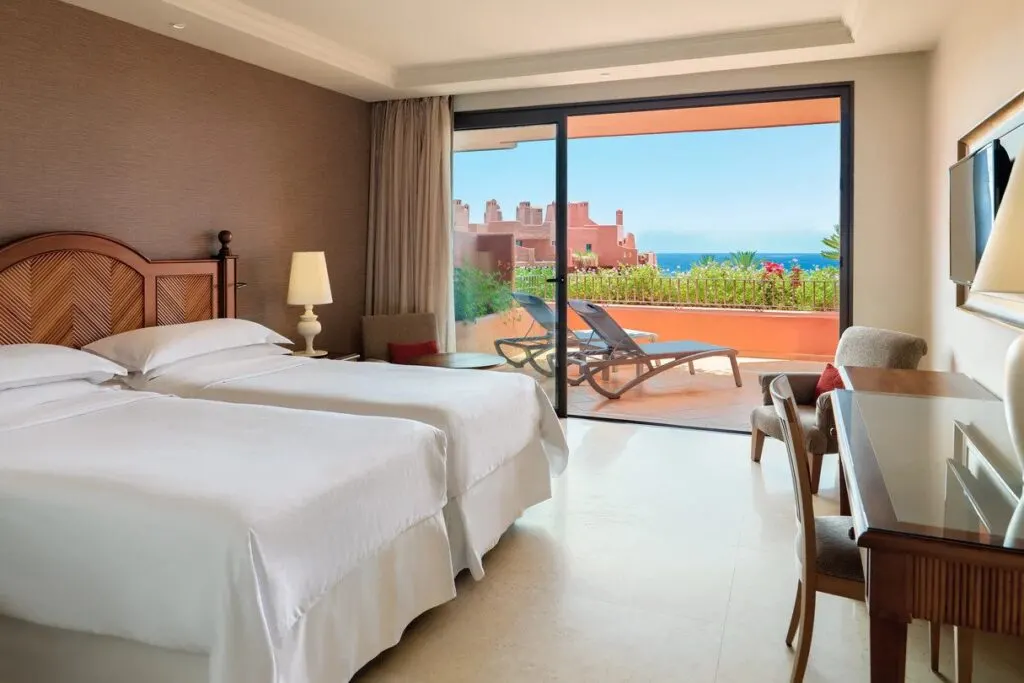 5 star hotels in Costa Adeje, hotel room with balcony overlooking the ocean