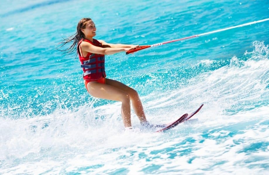Fun events in Minocqua, WI, woman water skiing