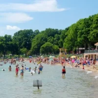 Riviera Beach in Lake Geneva, a place where you can find some of the best lake geneva resorts for families.