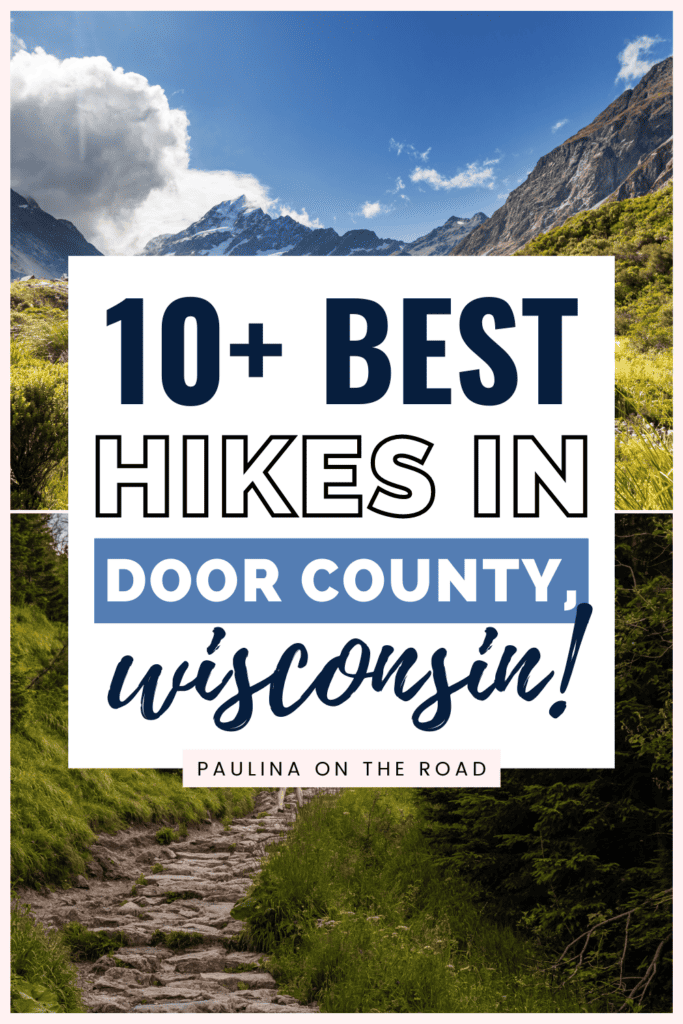pin for the best hiking trails in door county wisconsin
