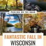 four images from fall in wisconsin