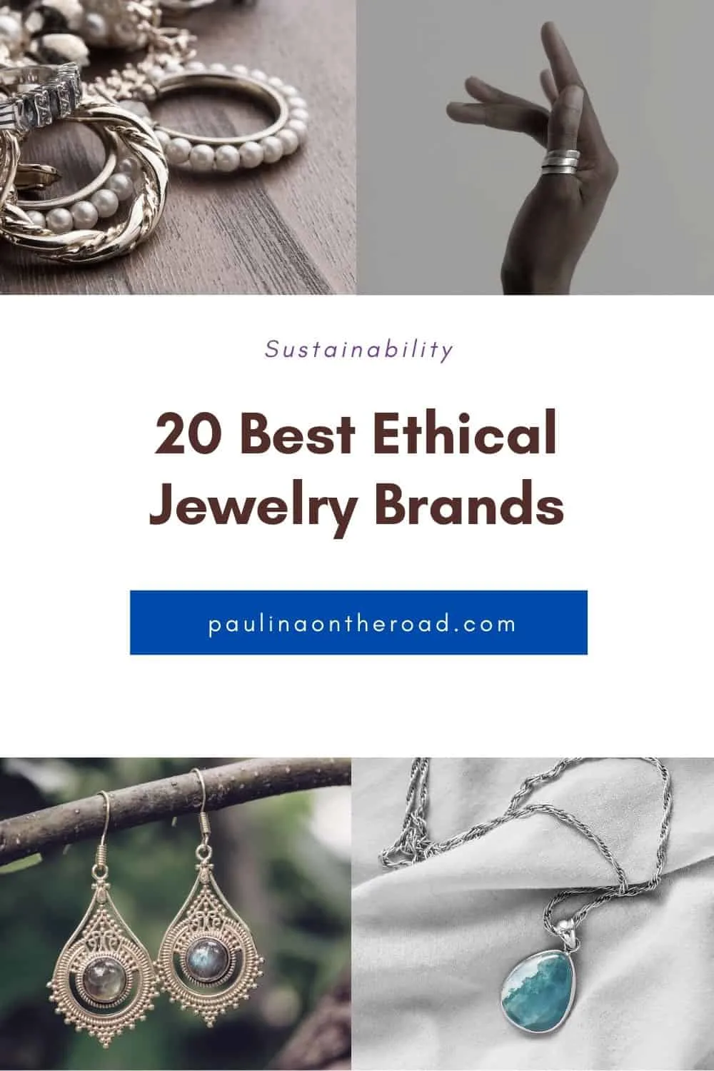 Wearing Jewelry is the best way to express and celebrate yourself. This guide has all the best sustainable jewelry brands so that you can look nice while also protecting the planet! From ethical jewelry made from recycled gold to lab-grown diamonds, there's plenty to love. Find beautiful sustainable rings, necklaces, bracelets and earrings! #Jewelry #Sustainability #SustainableJewelry #SlowFashion #Ethical #SustainableFashion #HandmadeJewellery #SustainableJewellery #EcoJewelry #EthicallyMade