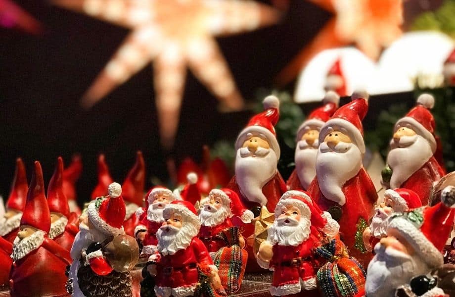 Most magical Christmas markets in Wisconsin, collection of Santa ceramics on display