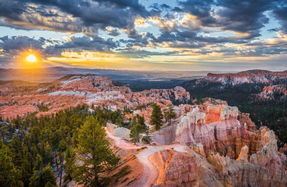 Best Gifts for National Park Lovers, aerial view of Bryce Canyon National Park at sunset