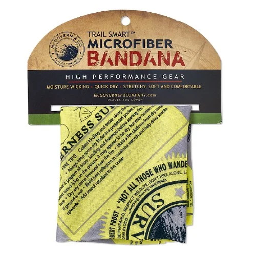 best national parks themed gifts, yellow bandana on hanger