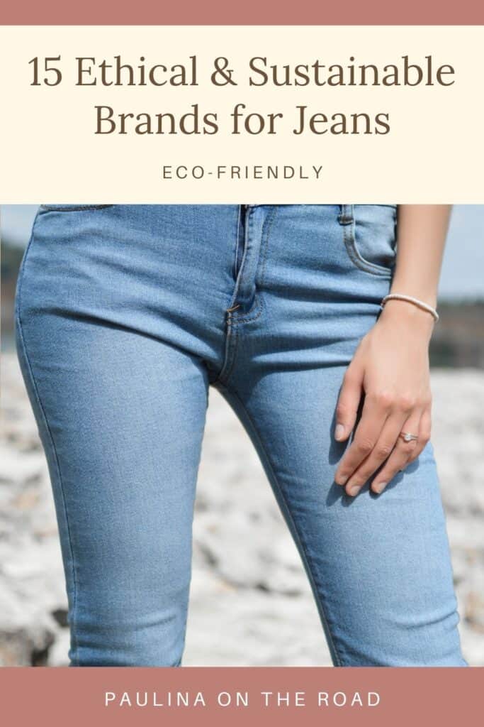 Pin with image of hip area of person standing in skinny jeans, large text above reads 