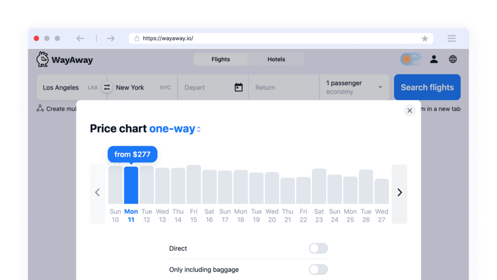 wayaway comparison chart review