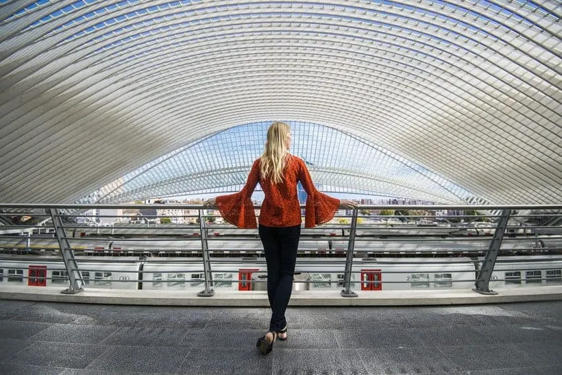 girl in liege train station, belgium