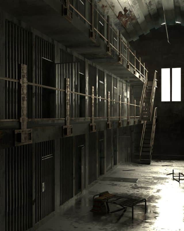 Find your new favourite abandoned buildings in the us, inside of former prison with cells and metallic staircases left abandoned with dim light spilling in through a tall narrow window