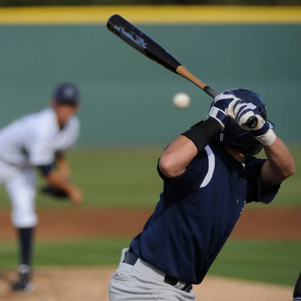 a baseball player swinging their bat at the ball