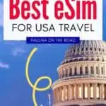 esim for usa travel pin with image from capitol