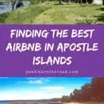 a pin with 2 photos at airbnb in Apostle Islands, Wisconsin