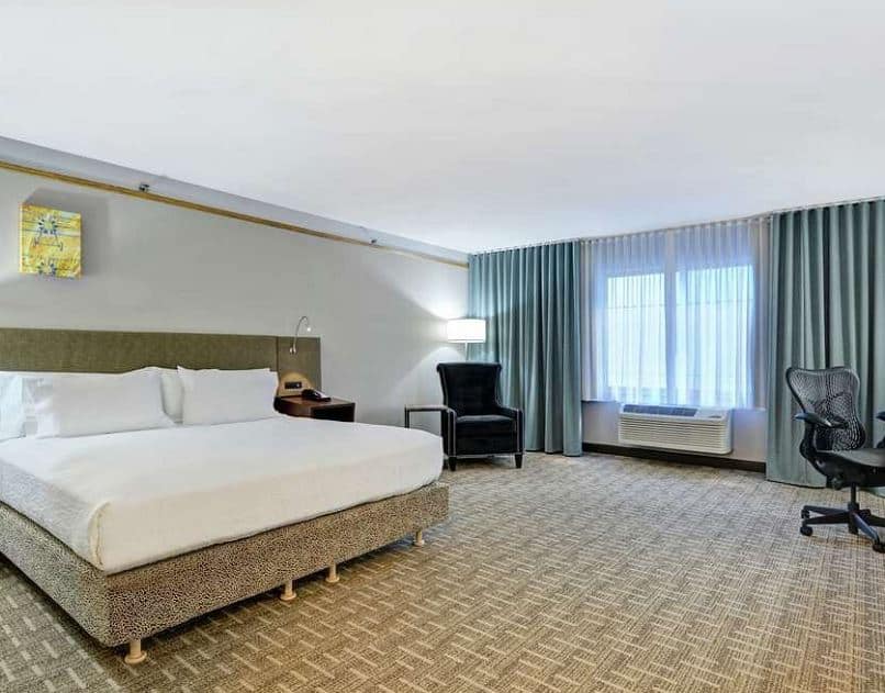 a big cozy bedroom at Hilton Garden Inn Oshkosh Wisconsin - 14 Cool Hotels in Oshkosh for All Budgets