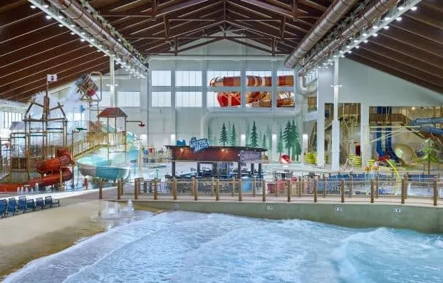 pool and water slides at the Great Wold Lodge in Wisconsin Dells
