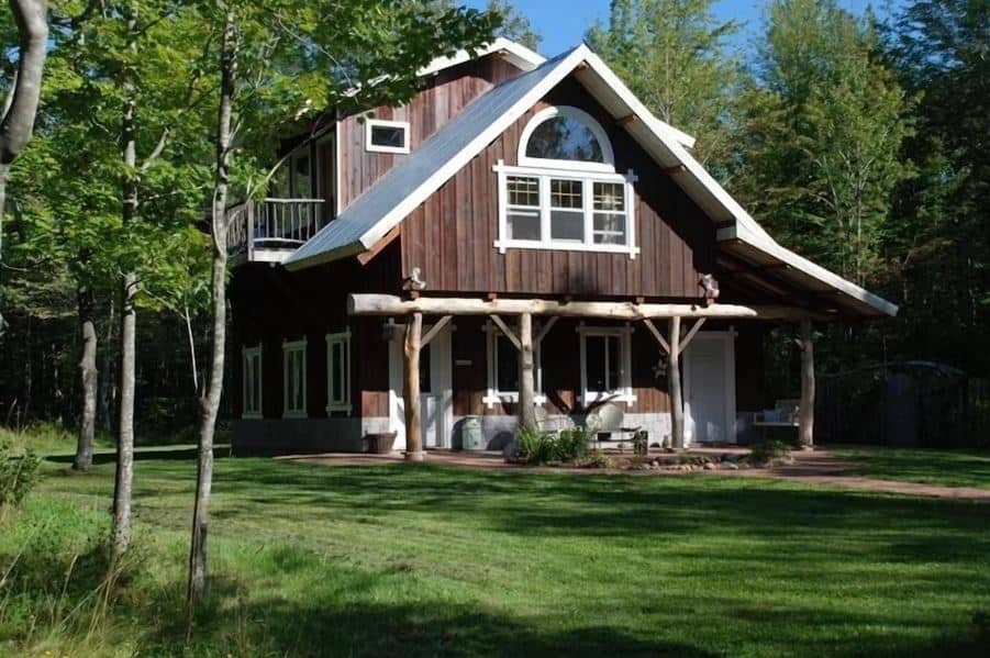 the Magical Handcrafted Cabin surrounded by woods at Apostle Island Wisconsin - 14 Unique Airbnbs in Apostle Islands
