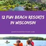 a pin with photos from beach resorts in Wisconsin
