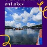 a pin with a view from a lake where you can find some of the best Northern Wisconsin Resorts on Lakes