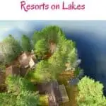 a pin with an aerial view of one of the best Northern Wisconsin Resorts on Lake