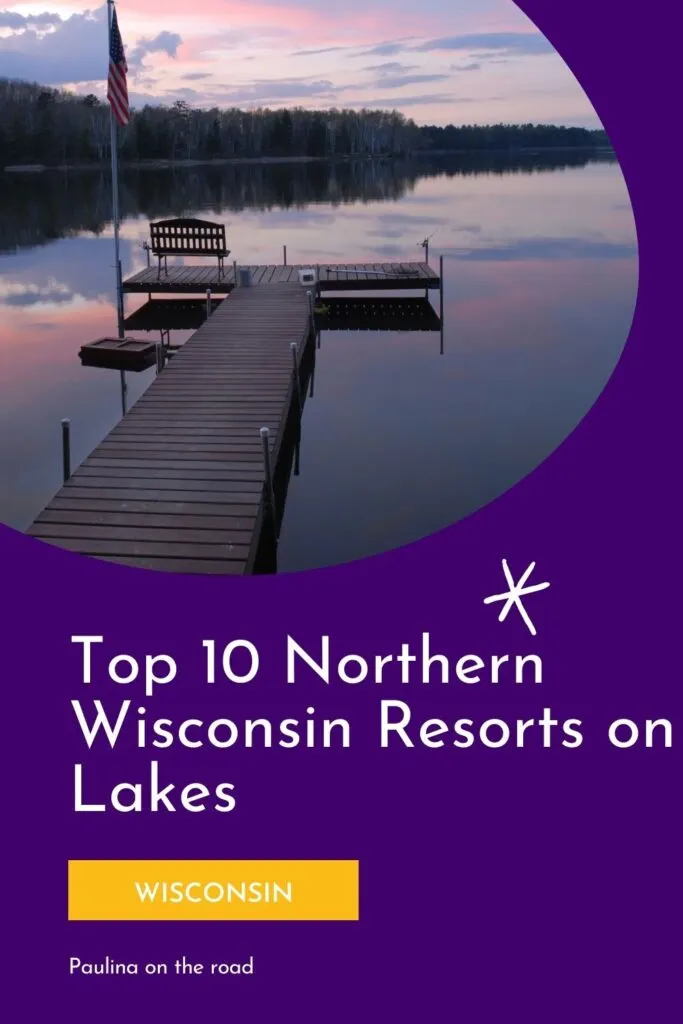a pin with a deck that goes over a lake at one of the best Northern Wisconsin Resorts on Lakes 