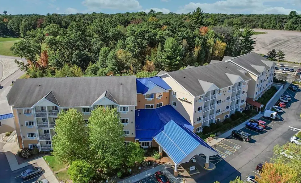 aerial view with the Bluegreen Vacations Odyssey Dells Resort, Wisconsin Dells
