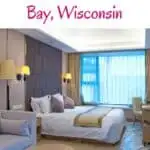 a pin with a bedroom at one of the best hotels in Sister Bay, Wi