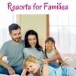 a pin with a family in a hotel room at one of the best lake geneva resorts for families
