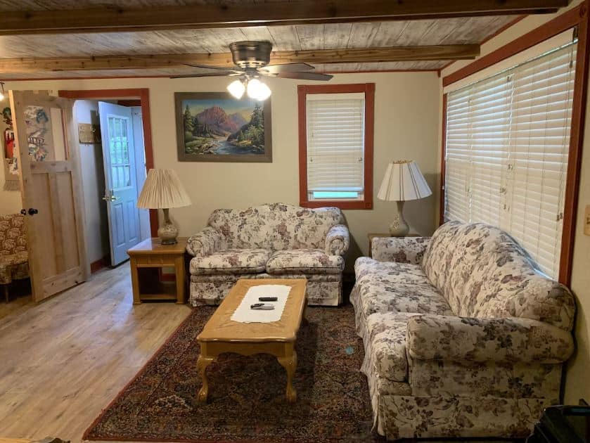 a room with 2 sofas at the Beautiful private cottage in Wisconsin Dells