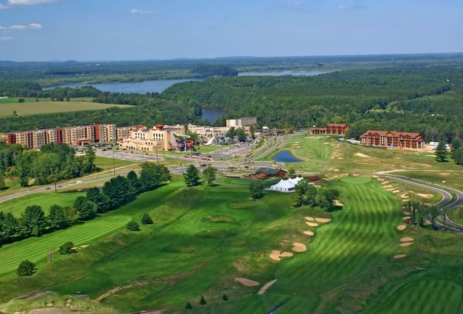 aerial view of the Chula Vista resort where you can find the Beautiful 3 Bedroom Condo Suite in Wisconsin Dells