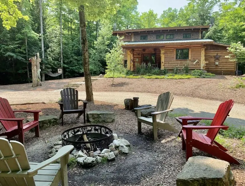 fire pit by the Stunning Cabin in the Woods - Egg Harbor, Wisconsin