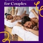 a pin with a couple having a massage at one of the best Lake Geneva resorts for couples.