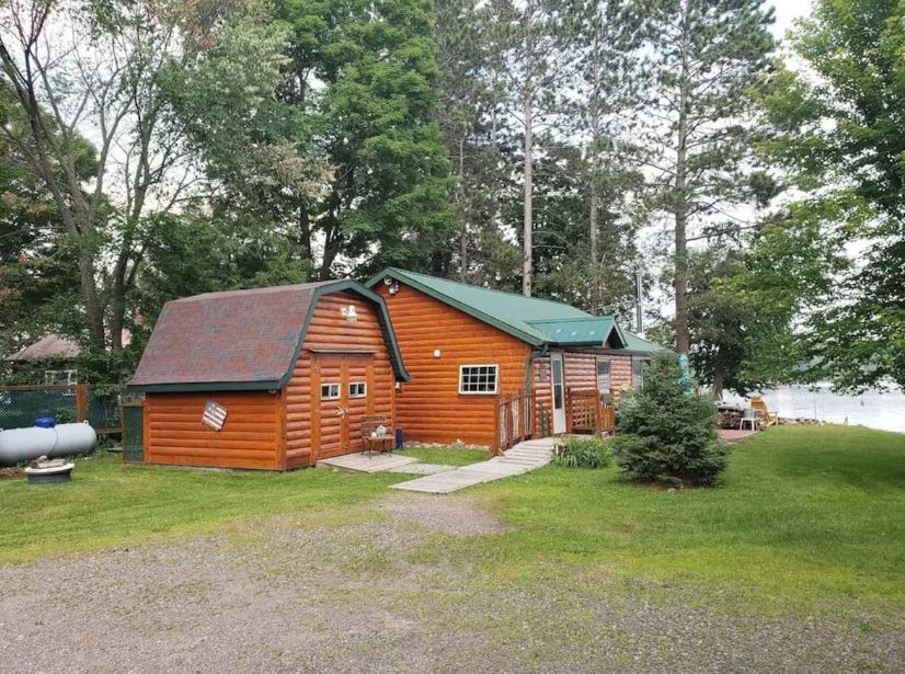 exterior of the Lakeside cabin on Butternut Lake, Wisconsin