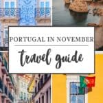 a pin with impressions from portugal in november