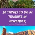 a pin for a post bout tenerife in november
