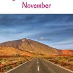 driving to mount teide in november with a pin