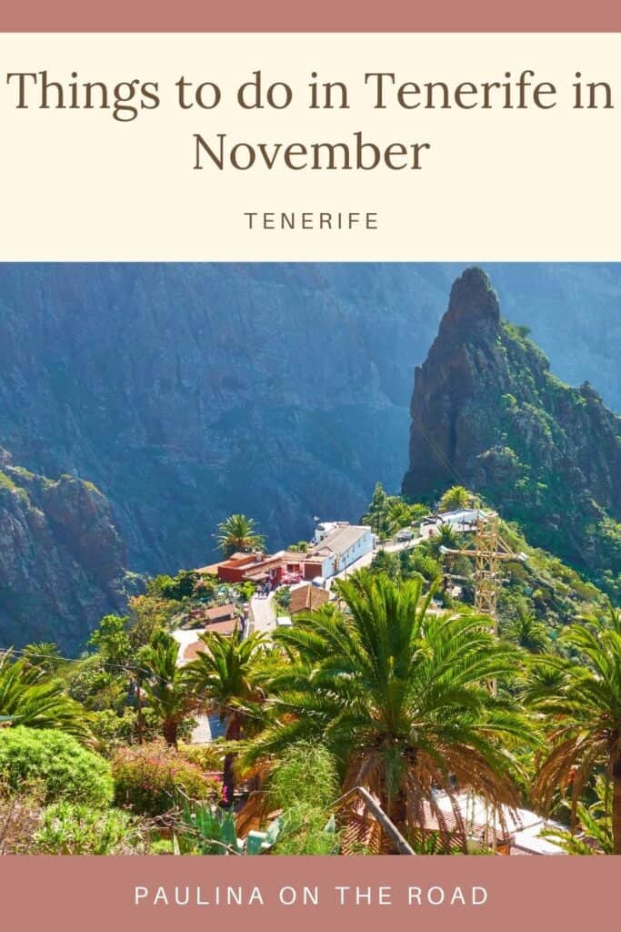 a pin for a guide in tenerife in november with masca village in green