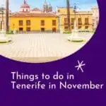 a pin for tenerife in november with a view on the curch in orotava