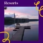 a pin with a deck over the water at one of the best northern Wisconsin luxury resorts