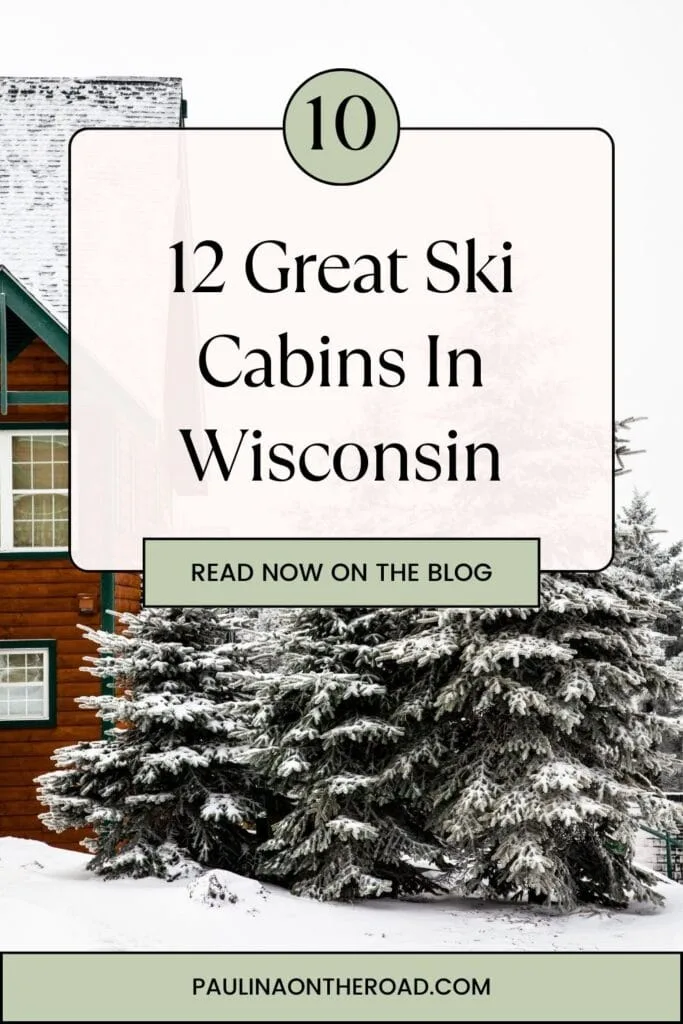 a pin with one of the best ski cabins in Wisconsin