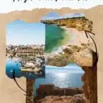 a pin with impressions from algarve in fall