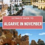 a view on algarve in november with cliff beaches